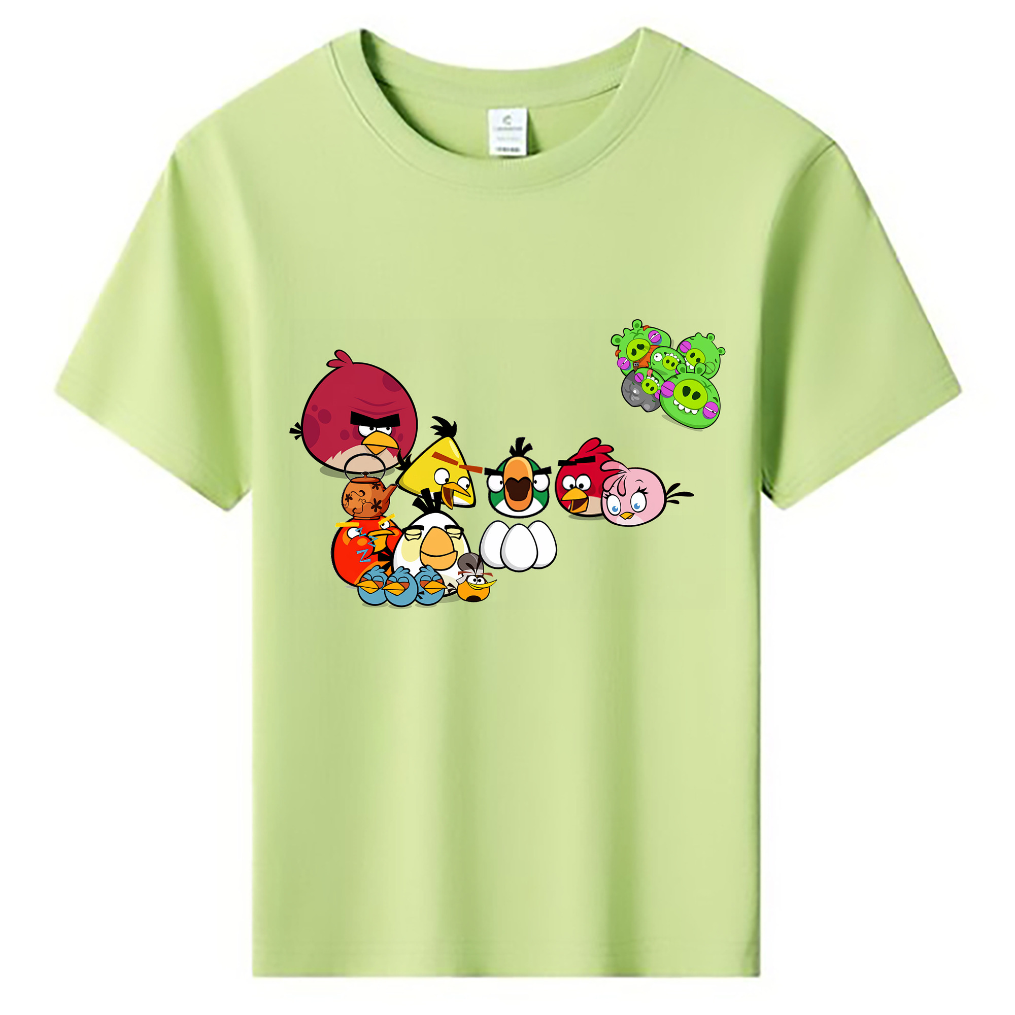 （画像用） Angry Birds アングリーバード 綿100％キッズTシャツ（フロントプリント）